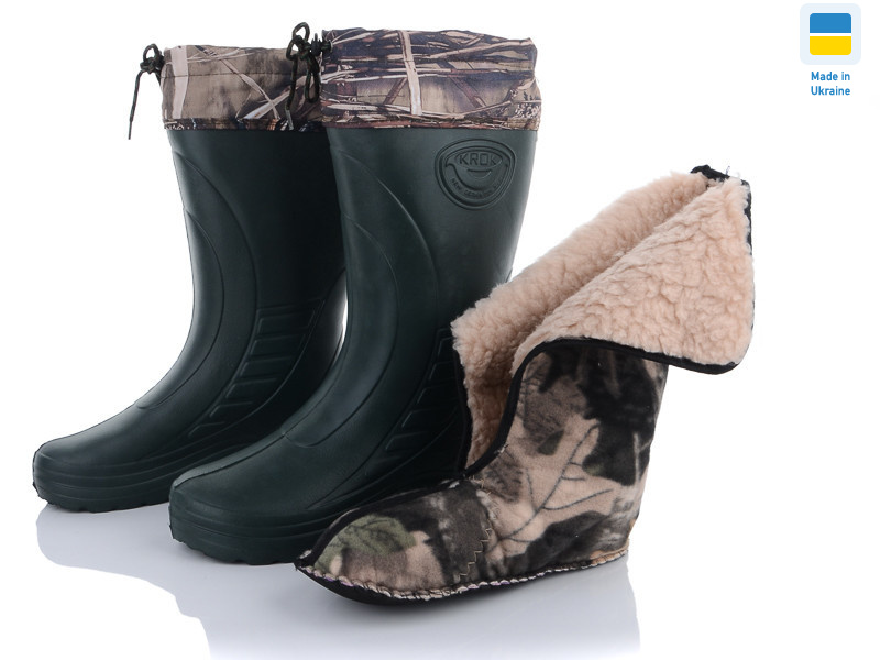 Крок Укр сапог с чулком Б09 зелен, 6 (41-46), <strong>360</strong>, зима