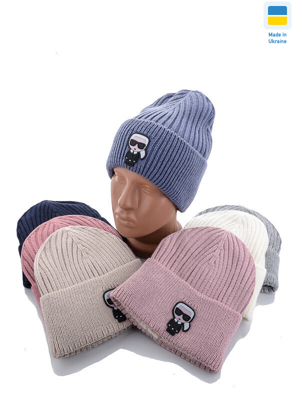 Шапка жін. фліс 002 mix, 5 (One size), <strong>125</strong>, зима