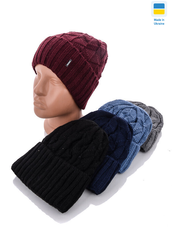 Шапка з відворотом чол. mix, 5 (One size), <strong>125</strong>, зима