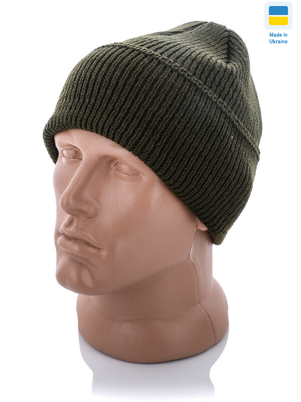 Шапка з відворотом хакі, 5 (One size), <strong>83</strong>, зима