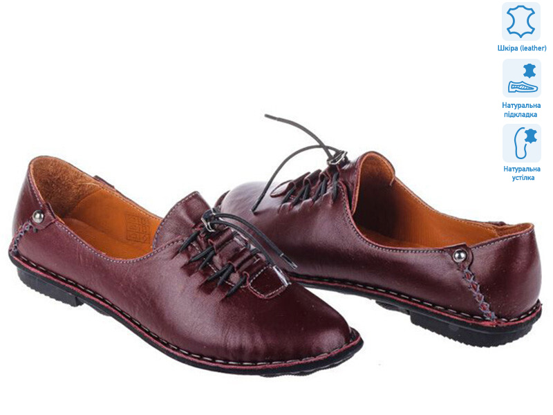 Prime N-117-12 бордова шкіра, 8 (36-41), <strong>872</strong>, демісезон