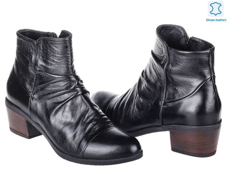 Prime N-122-01 чорна шкіра, 8 (36-41), <strong>1354</strong>, демісезон