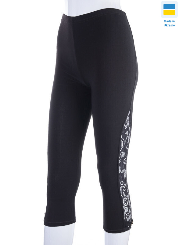 Бриджі гіпюр чорний норма, 6 (46-56), <strong>205</strong>, літо