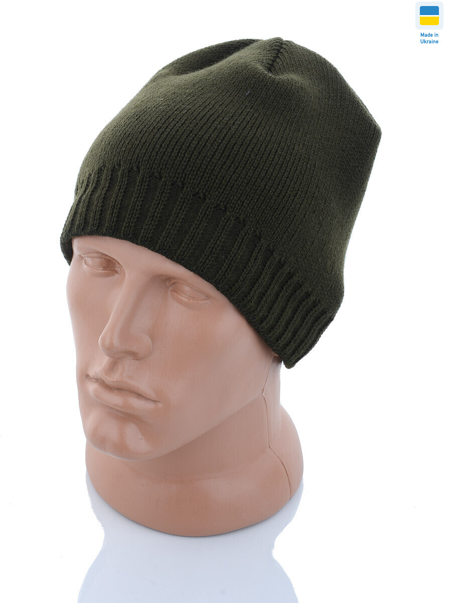 Шапка резинка по низу на флісі 001-2 хакі, 5 (One size), <strong>70</strong>, зима