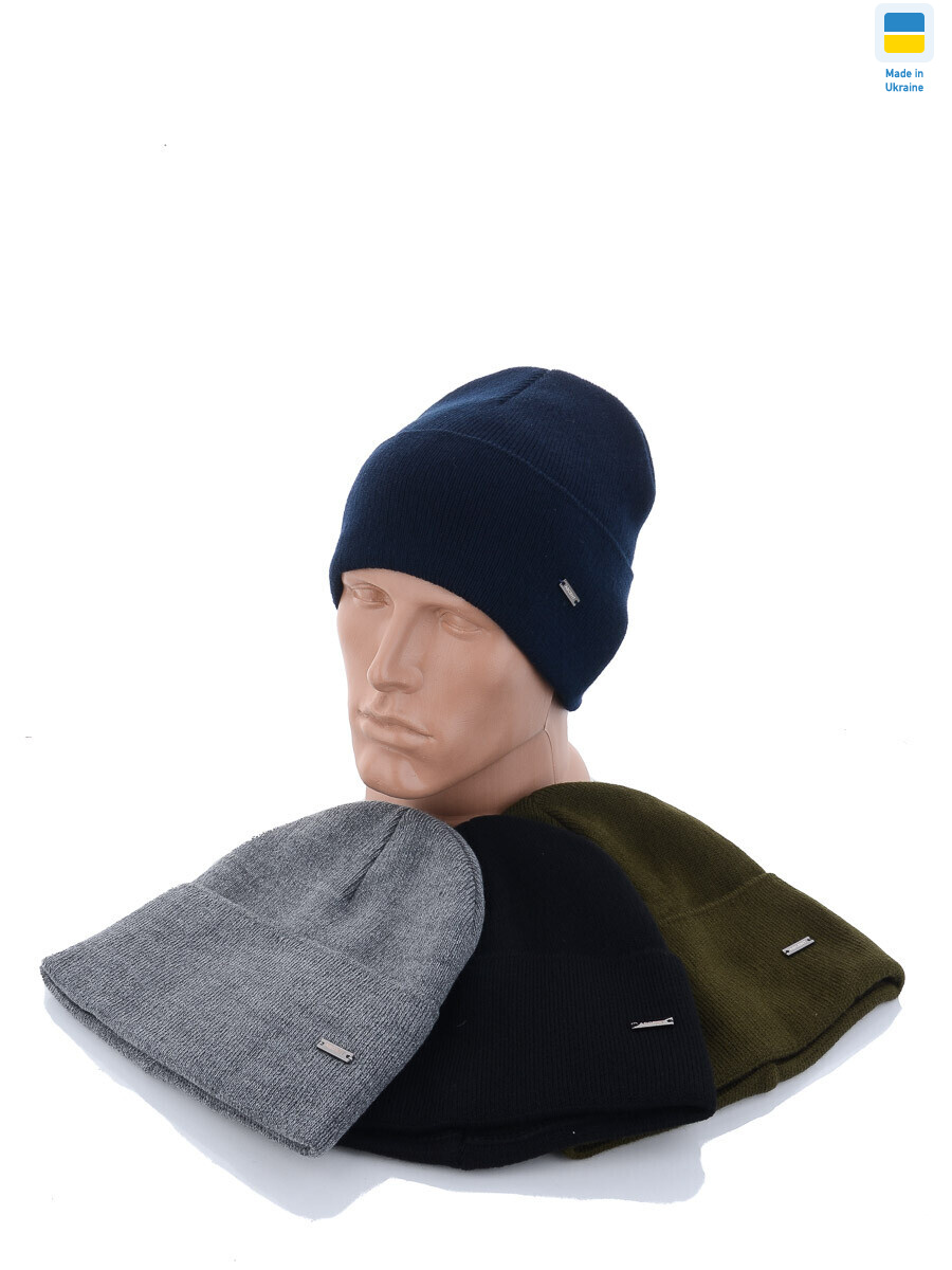 Шапка з відгином гладким з залізкою на флісі mix, 5 (One size), <strong>115</strong>, зима