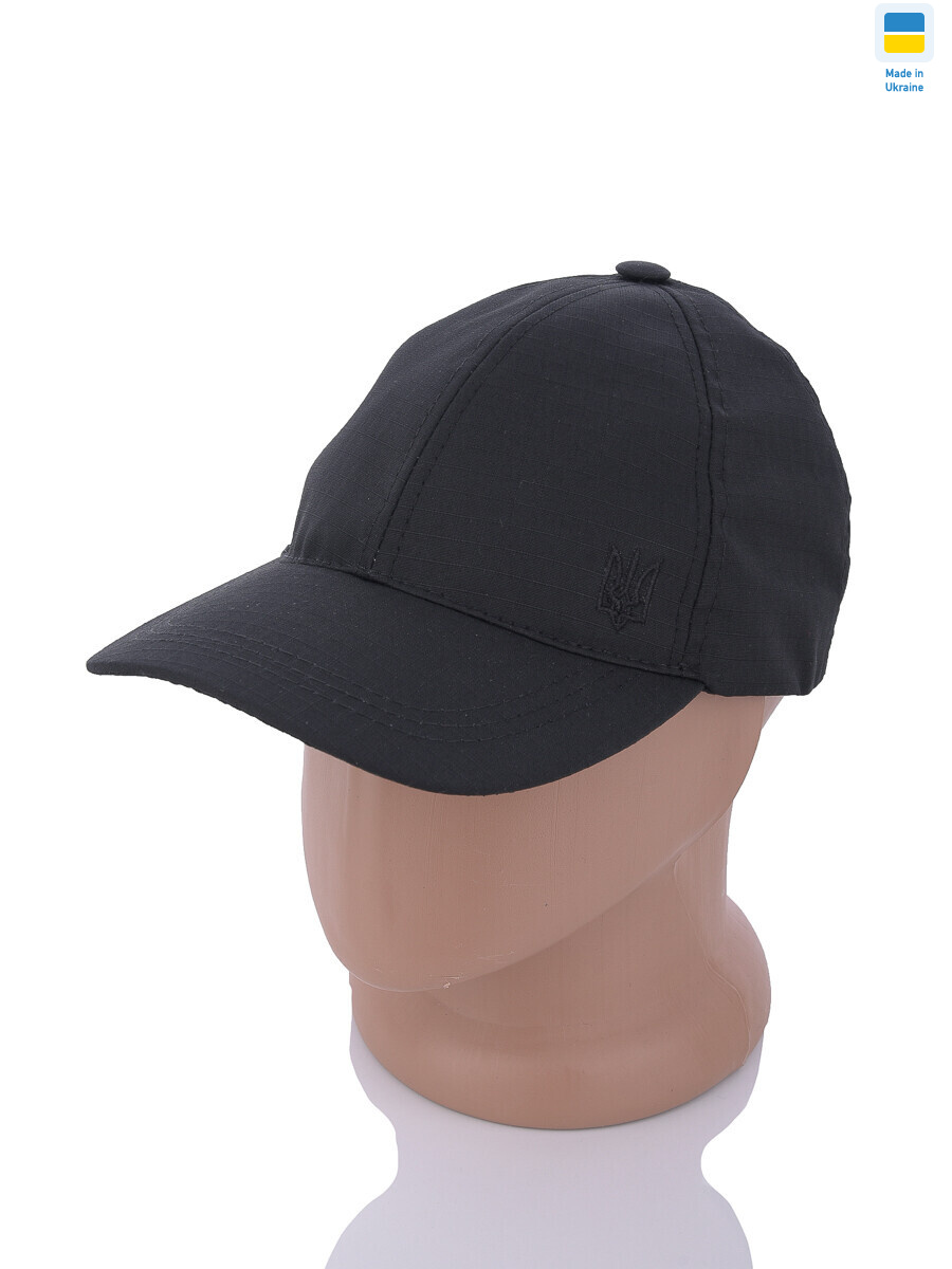 Бейсболка тризуб 001-1 чорний, 5 (One size), <strong>185</strong>, демісезон