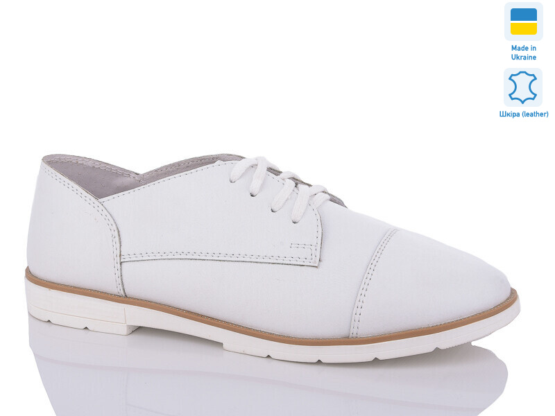 Туфлі жін. білі шкіра, 8 (36-41), <strong>650</strong>, літо