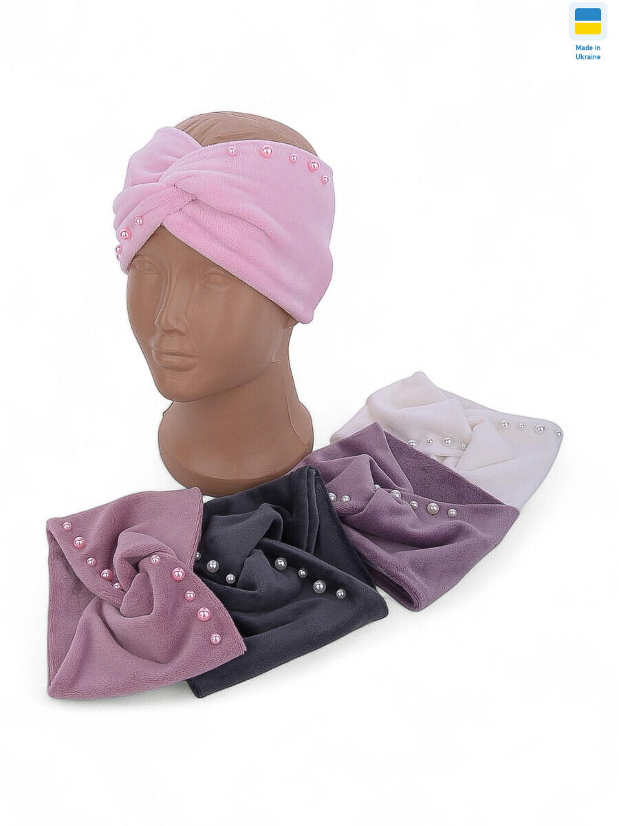 Пов'язка дівчинка велюр 003-1 mix, 5 (One size), <strong>90</strong>, демісезон