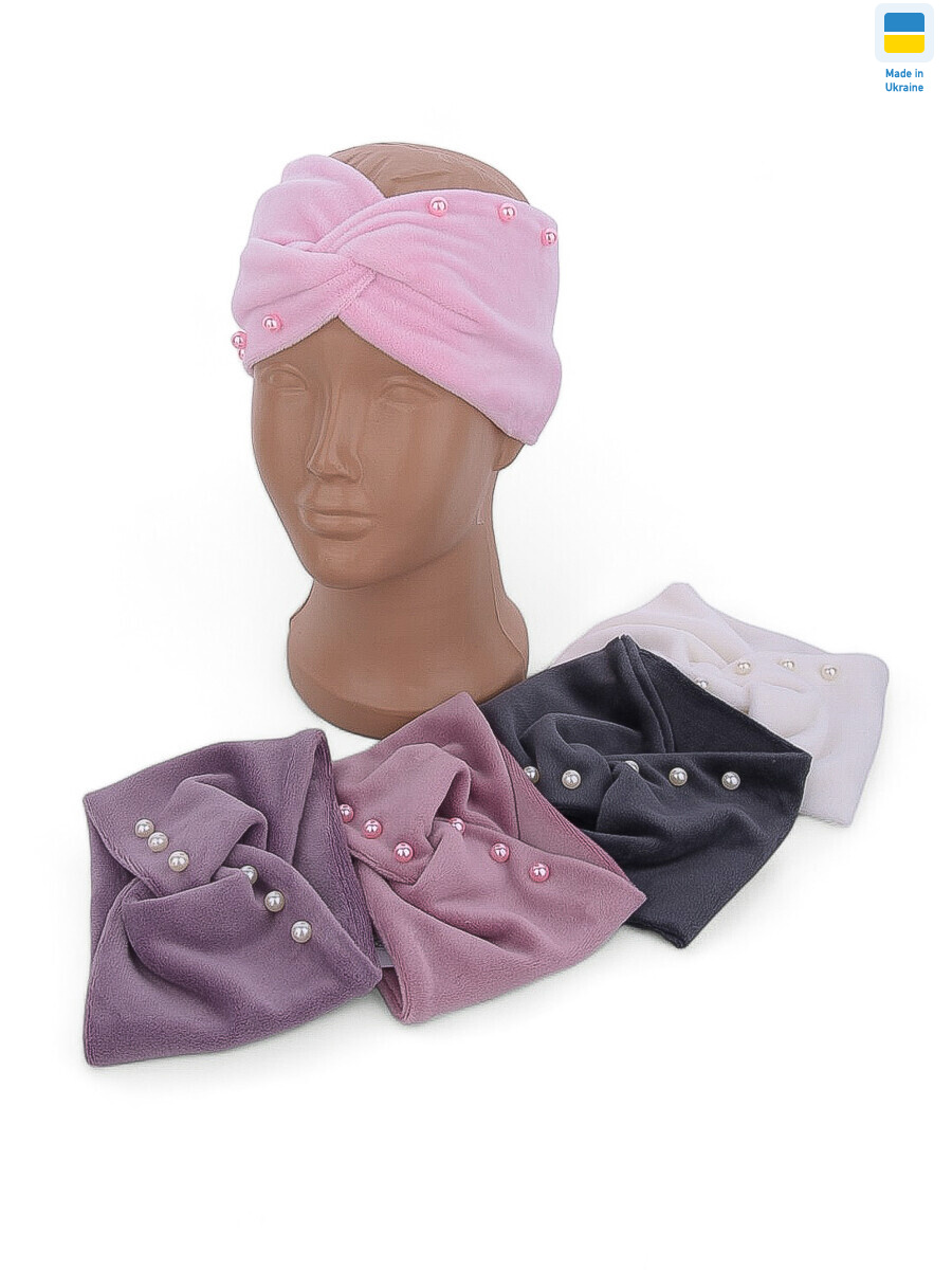 Пов'язка дівчинка велюр 003-2 mix, 5 (One size), <strong>90</strong>, демісезон