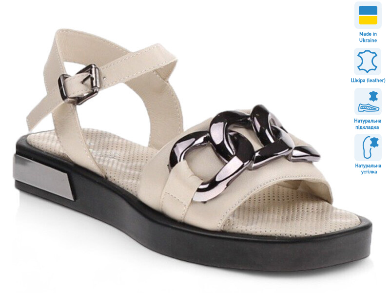 Prime 22110-A-44 бежевий шкіра літо 2022, 8 (36-41), <strong>559</strong>, літо