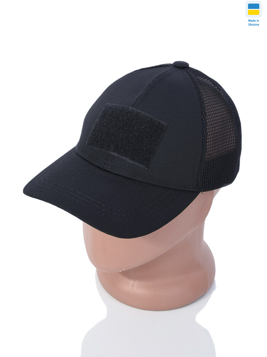 Кепка сітка з липучкою чорний, 5 (One size), <strong>175</strong>, літо