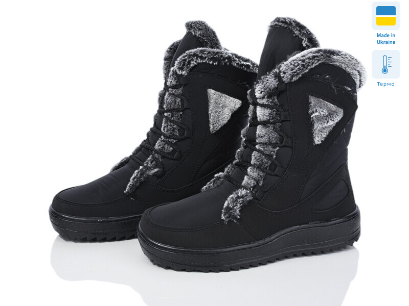 Kindzer K3 чорний термо-old, 8 (37-41), <strong>620</strong>, зима