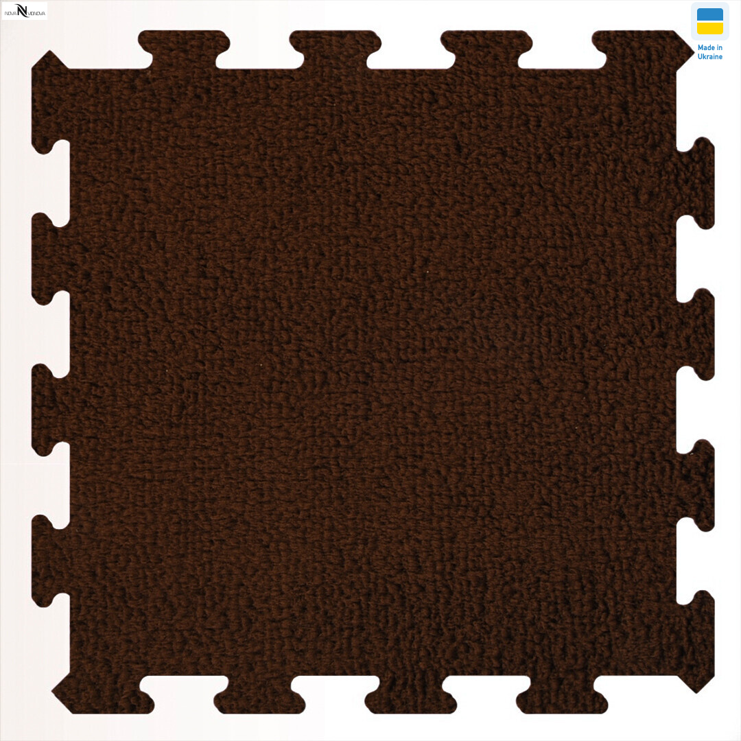 Килимок пазл товщина 2 см (31x31см) 001-9 d.brown, 12 (One size), <strong>90</strong>