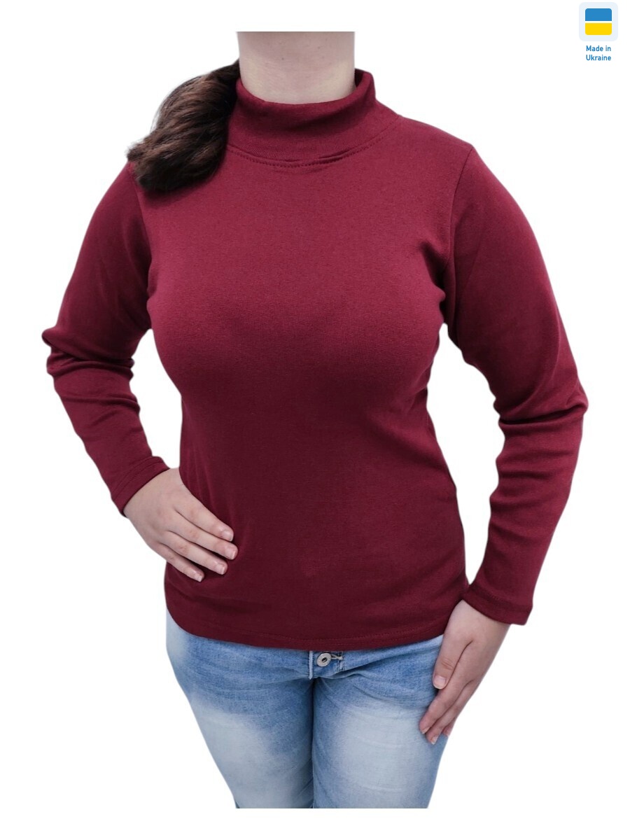 Гольф жіночий бордовий, 6 (S-3XL), <strong>115</strong>, зима