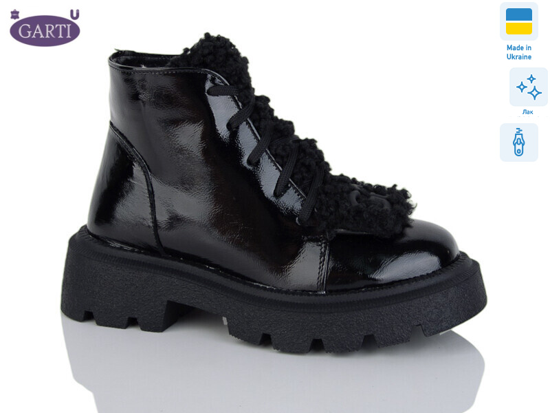 6971 чорний лак хутро, 6 (36-40), <strong>1040</strong>, зима