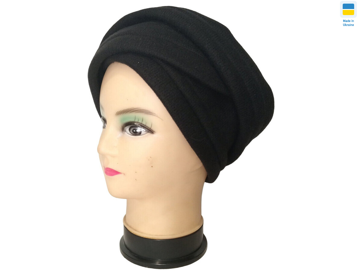 0511 чалма Едельвейс чорний, 4 (56-62), <strong>410</strong>, зима