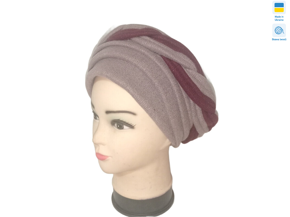 0532 чалма Олена беж-бордо, 4 (56-62), <strong>310</strong>, зима