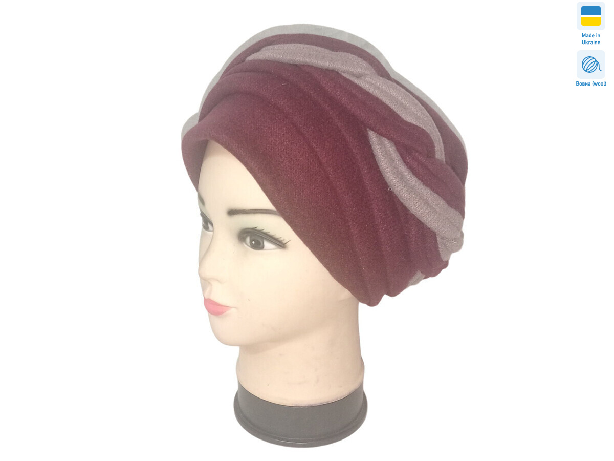 0534 чалма Олена бордо-беж, 4 (56-62), <strong>310</strong>, зима