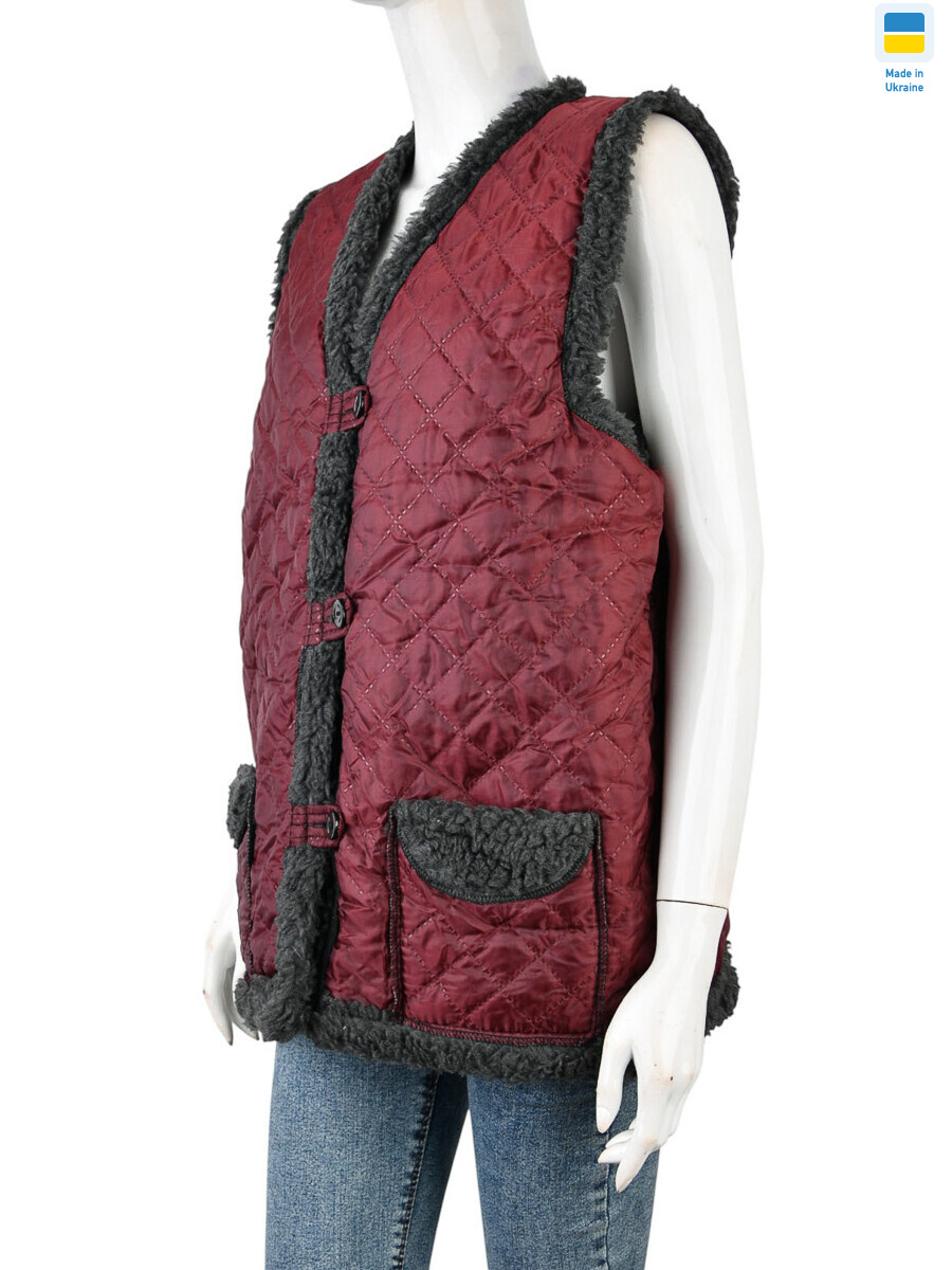 Жилетка бордово-сірий, 8 (48-62), <strong>260</strong>, зима