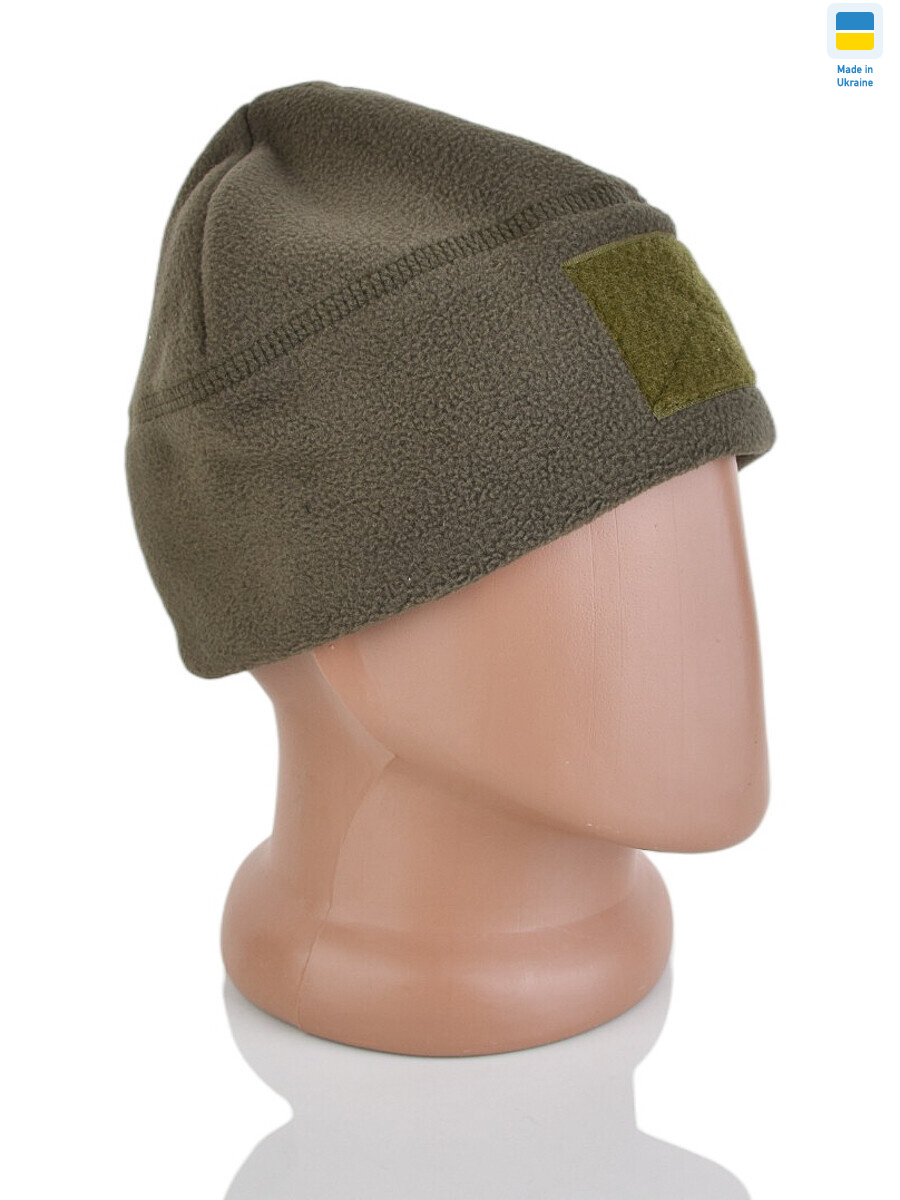 Шапка фліс з липучкою зелений (56р), 5 (One size), <strong>85</strong>, зима