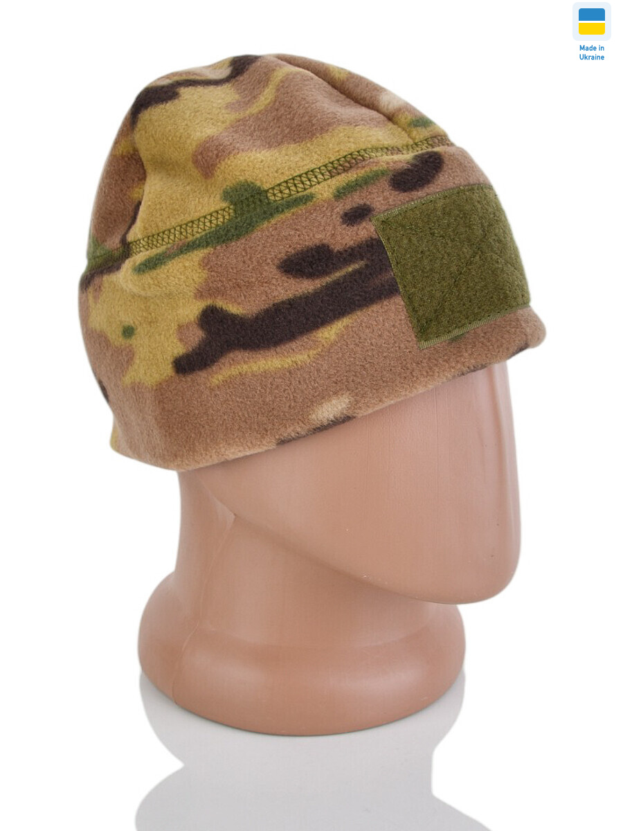 Шапка фліс з липучкою коричневий (56р), 5 (One size), <strong>85</strong>, зима