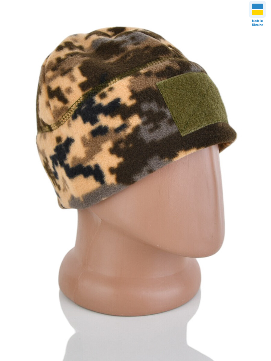 Шапка фліс з липучкою бежевий (56р), 5 (One size), <strong>85</strong>, зима