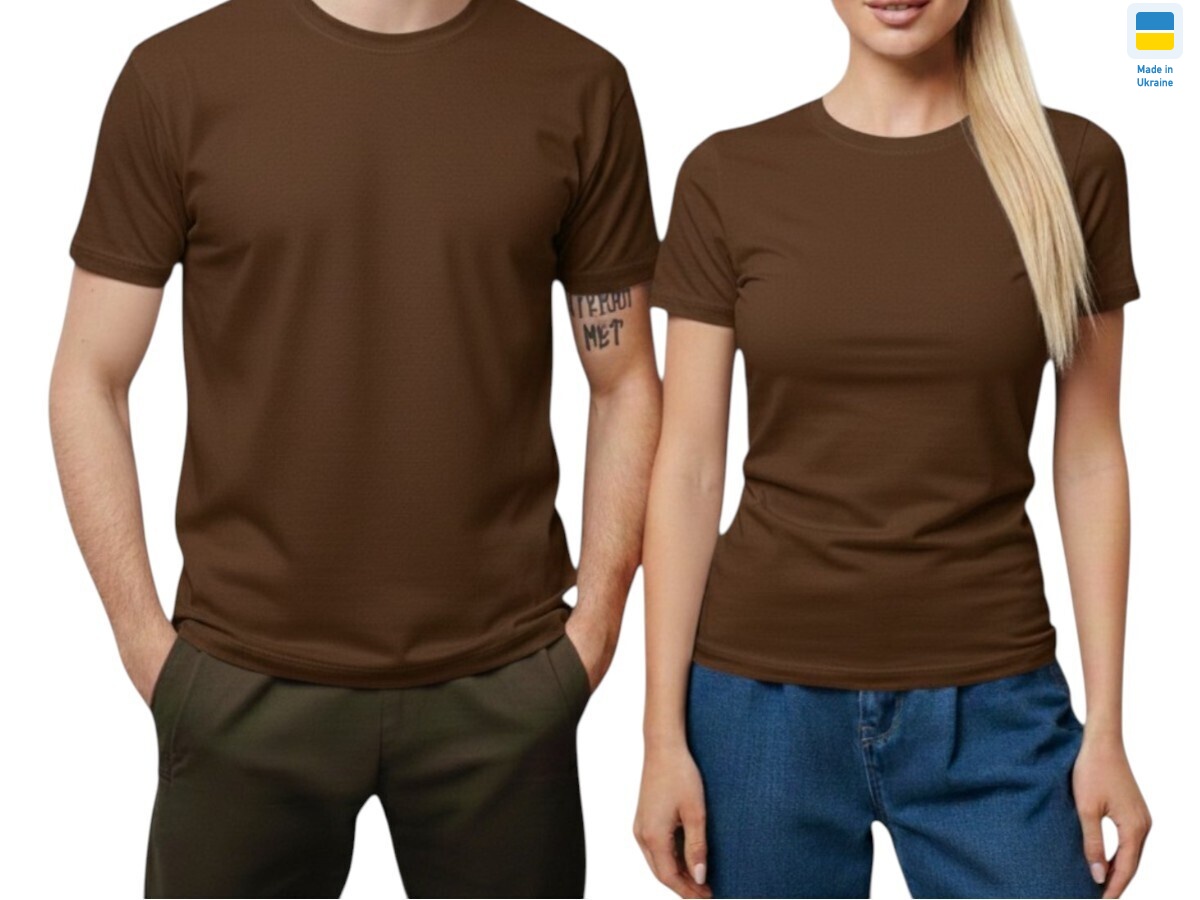 89 парні футболки шоколадній, 8 (S-2XL), <strong>165</strong>, літо