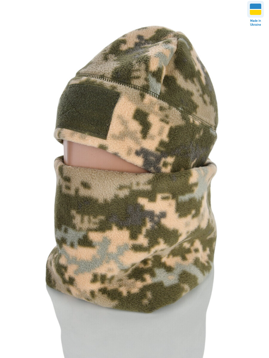 MX06 (шапка+баф)  піксель, 5 (One size), <strong>70</strong>, зима