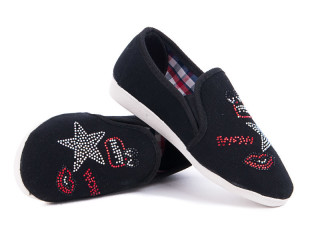 Эспадриль камни звезда черные, 8 (30-35), <strong>70</strong>, 