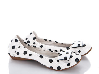 Балетка горох белый, 12 (36-41), <strong>45</strong>, літо