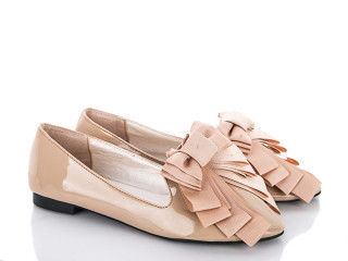 Балетка закрытый носок бежевый, 12 (36-41), <strong>50</strong>, літо