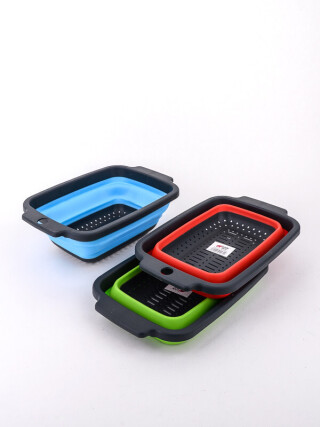 M12801 Дуршлаг силіконовий 28.5х19х9.3см mix, 100, <strong>1.03</strong>