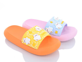 Шльопки Ж7136-08 помаранч-бузковий mix, 6 (35-40), <strong>205</strong>, літо