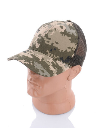 Бейсболка з сіткою піксель, 3 (One size), <strong>155</strong>, літо