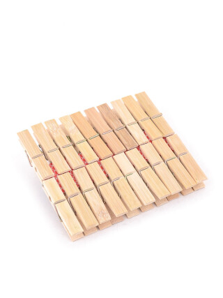 H01336 Прищіпки бамбукові,1,1*6,1см, 20шт., 250, <strong>0.3</strong>