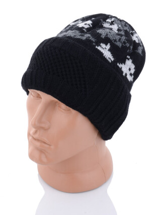 Шапка-балак. піксель чорний, 3 (One size), <strong>170</strong>, зима