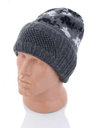 Шапка-балак. піксель сірий, 3 (One size), <strong>170</strong>, зима