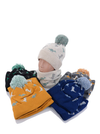 Набір шапка+баф хлопчик на флісі mix, 3 (One size), <strong>240</strong>, зима