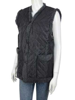 Жилетка хутро чорно-сіра, 6 (52-62), <strong>260</strong>, зима