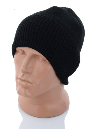 Шапка відгин на флісі 006-5 black, 5 (One size), <strong>90</strong>, зима