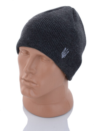 Шапка з вишивкою тризуб на флісі grey, 5 (One size), <strong>75</strong>, зима