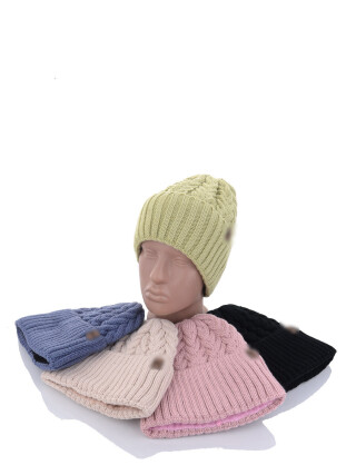 Шапка жіноча на флісі 001-3 mix, 5 (One size), <strong>135</strong>, зима