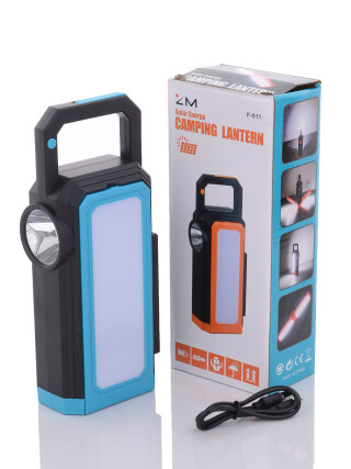 F7909 ліхтарик кемпінговий акумуляторний з сонячною батареєю,1200mAh, 21*8см, 72, <strong>4.57</strong>