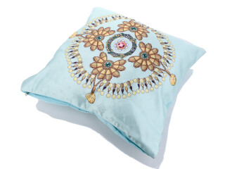 Подушка атлас 07942-1 зелений (45x45), 2, <strong>50</strong>