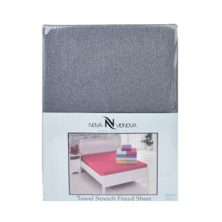 01-2 Простирало МАХРОВЕ (100x200)+одна наволочка(50x70) сірий, 5 (One size), <strong>400</strong>