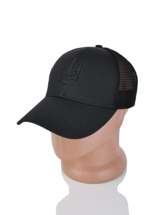 Рип-стоп з сіткою та вишивкою тризуб black, 5 (One size), <strong>175</strong>, літо
