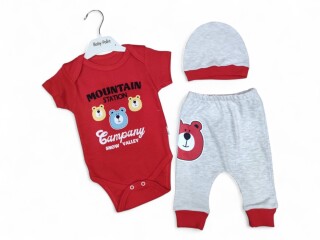 боді штани шапка 5010 червоно-сірий, 3 (3-9), <strong>4.3</strong>, демісезон