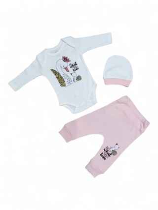 31403 пудровий боді трійка, 2 (62-68), <strong>6</strong>, демісезон