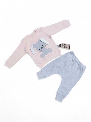 6824 пудровий батнік штани, 3 (3-9), <strong>8</strong>, демісезон