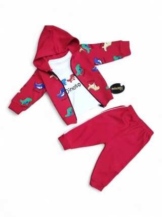 23548 червоний костюм-трійка, 4 (9-24), <strong>9.5</strong>, демісезон